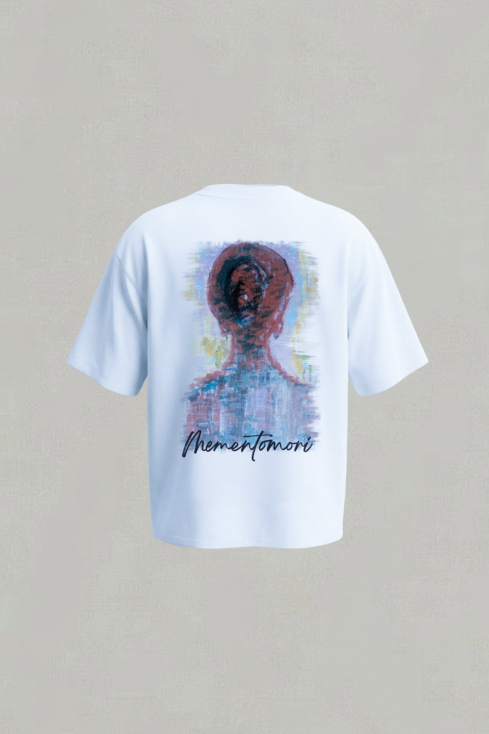 Kyoko Oversized T-shirt back view — Memento Mori collection by GEEMEEO