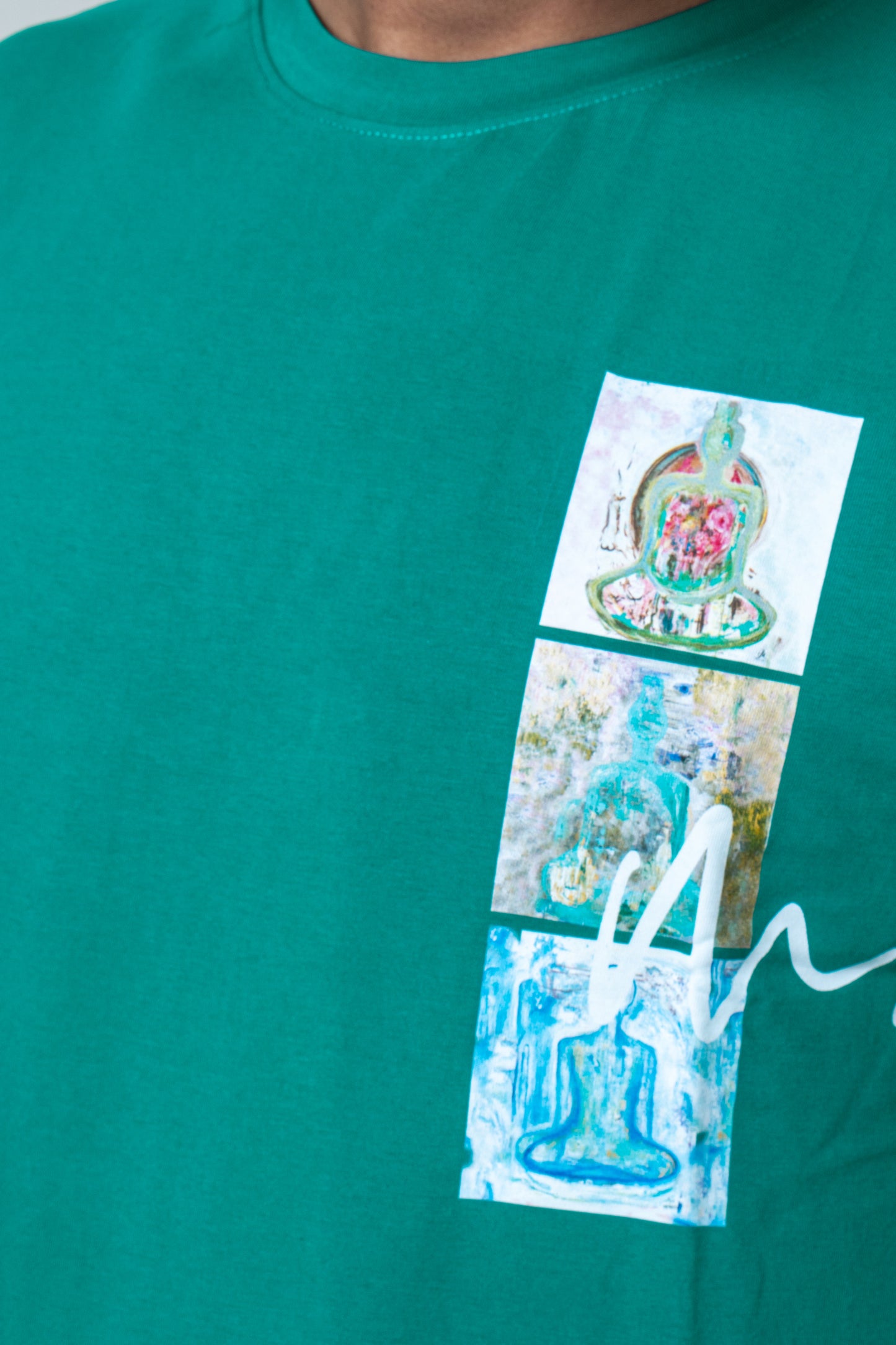 Sooka Regular Fit T-shirt detail — limited edition art print by Priyanka Chandra