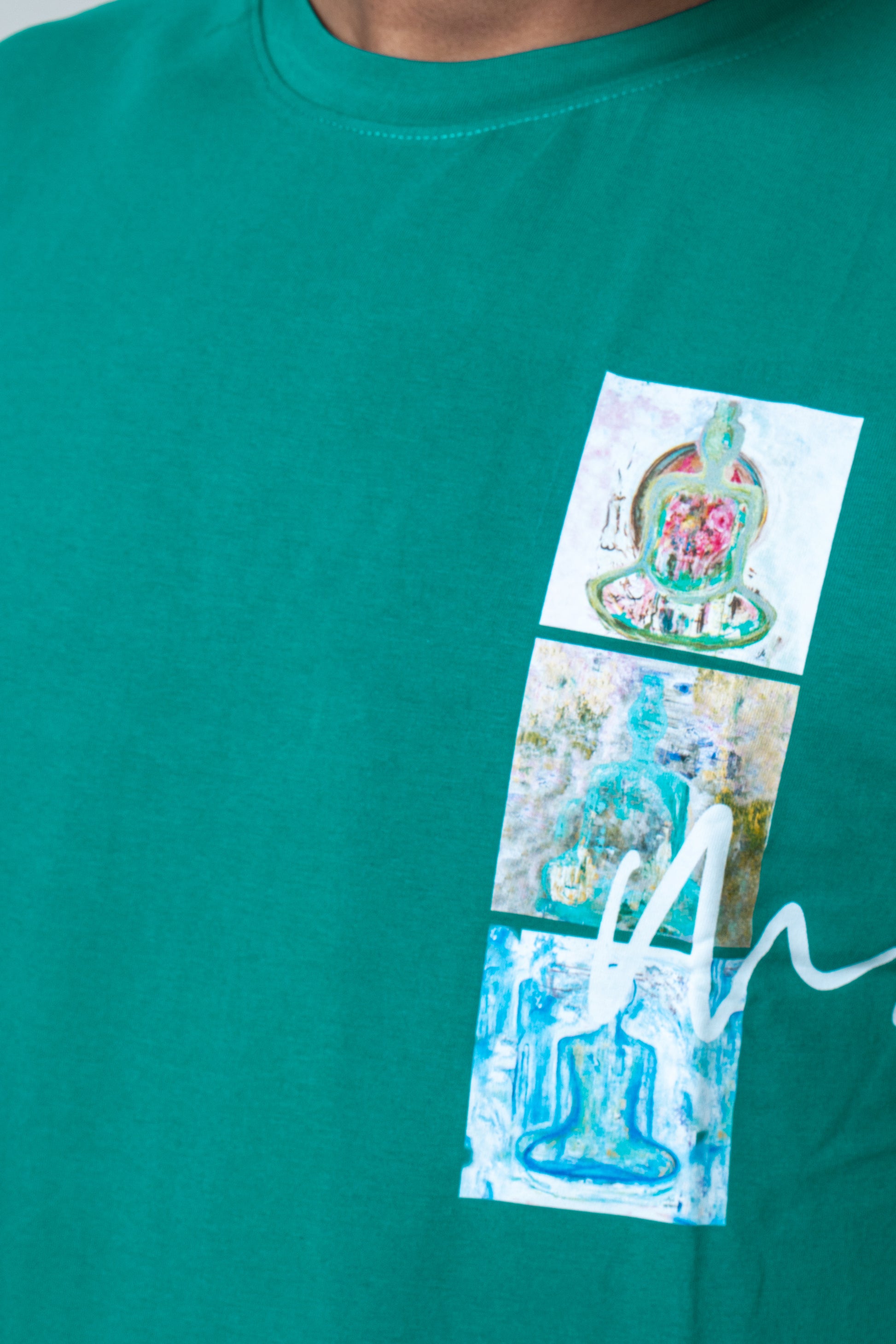 Sooka Regular Fit T-shirt detail — limited edition art print by Priyanka Chandra