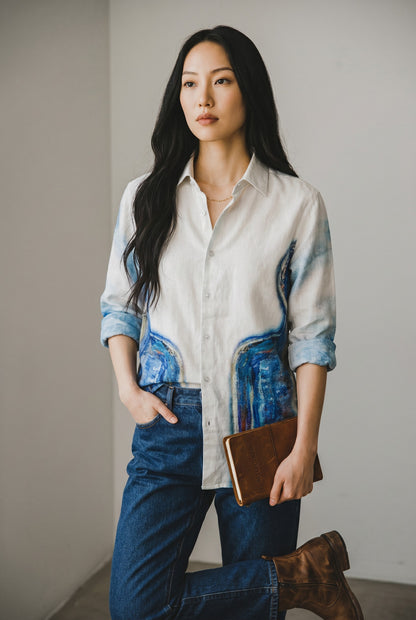 Samadhi Linen Shirt by geemeeo X Priyanka Chandra