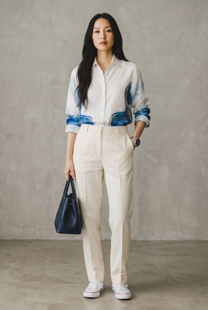 Samadhi Linen Shirt by geemeeo X Priyanka Chandra